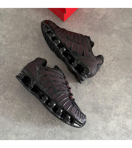 Nike Shox TL Black Black University Red