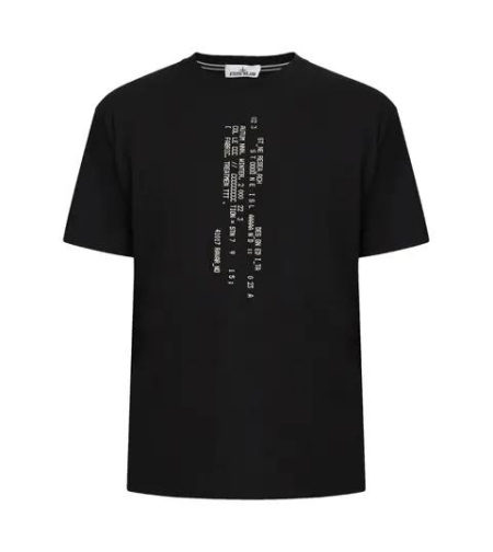 STONE ISLAND CODE GRAPHIC TEE – BLACK