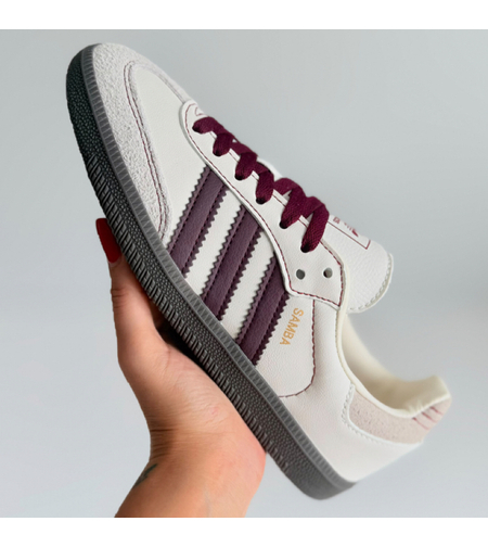 Adidas Samba "Wonder White Maroon"