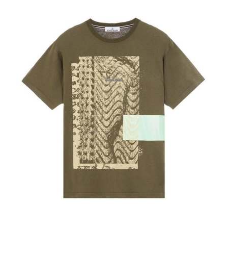 Stone Island Graphic Print T-Shirt – Military Green