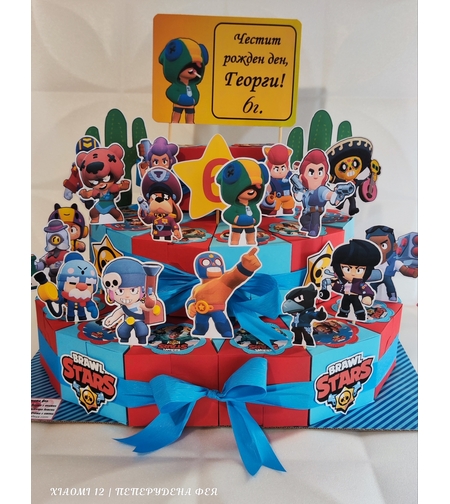 Картонена торта Браул Старс 5/ Brawl Stars 5