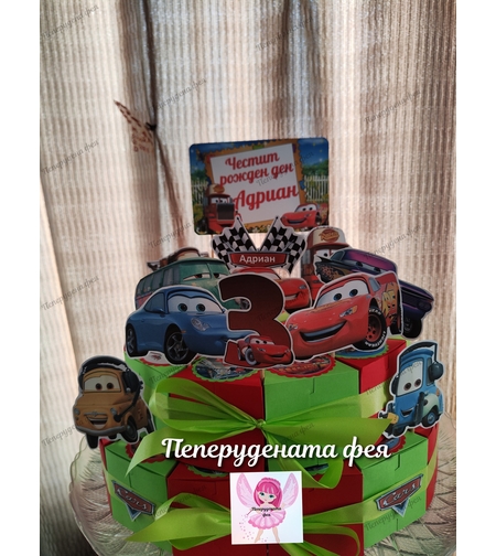 Картонена торта Маккуин 3 / Mcqueen 3
