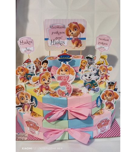 Картонена торта ПЕС ПАТРУЛ СКАЙ И ЕВЕРЕСТ 7 /  Paw Patrol Skye 7