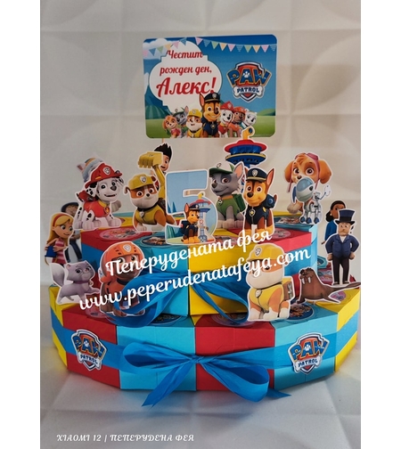 Картонена торта ПЕС ПАТРУЛ 7 / Кучешки патрул 7 / Paw Patrol 7