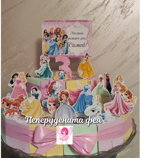 Картонена торта Дисни принцеси / Disney Princess