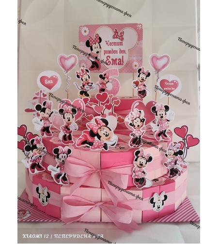 Картонена торта Мини Маус  20 / Minnie Mouse  20