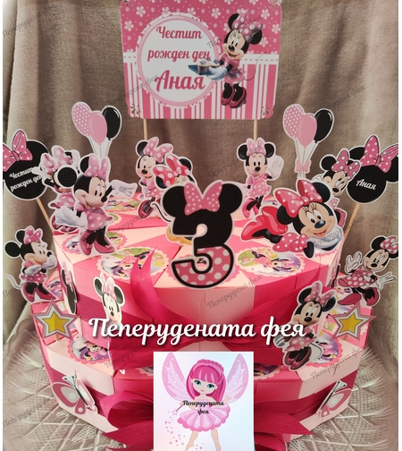Картонена торта Мини Маус 16 / Minnie Mouse 16