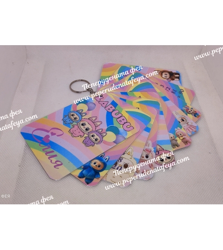 Ламинирана таблица / ключодържател/ с умножение - ЛАБУБУ