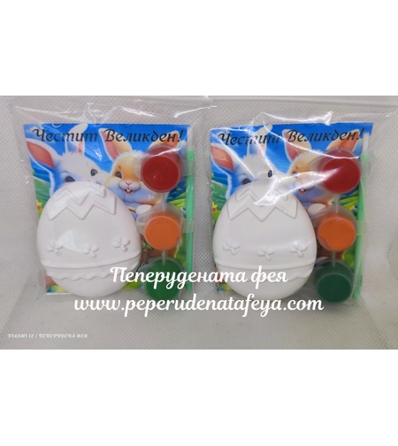 КЕРАМИЧНИ ЯЙЦА  с 3бр. боички и четка / микс модели/