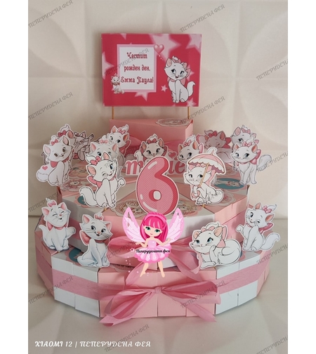 Картонена торта Котенцето Мари / Cat Marrie