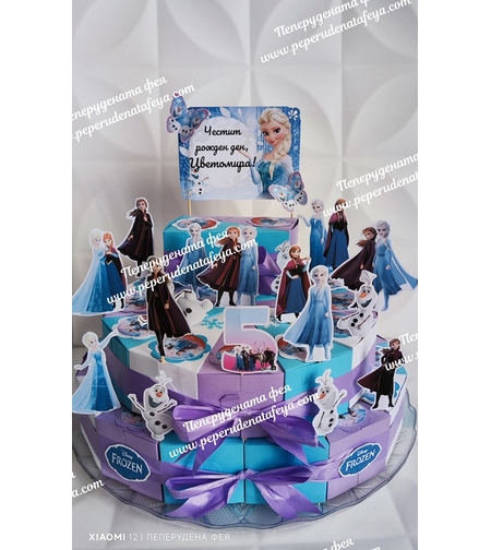 Картонена торта Замръзналото кралство 2/ FROZEN 2