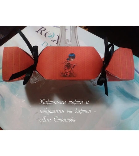 Картонен бонбон Калинката и черният котарак / Miraculous