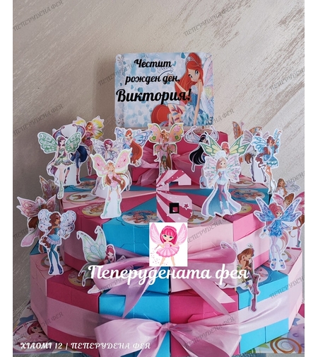Картонена торта  Клуб Уинкс 5 / Club WinX 5