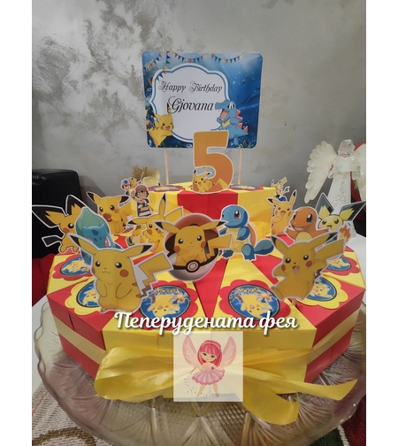 Картонена торта  ПИКАЧУ 3  / PIKACHU 3