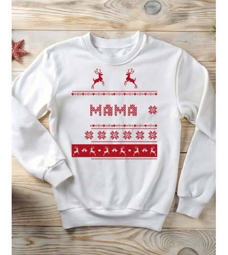 Коледен суичър за татко „MAM“ с елени