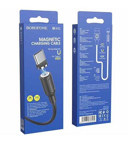Usb кабел magnetic charging cable for Type-C-Черен