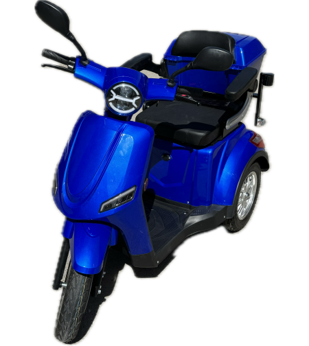 Електрическа триколка В1 | Синя, 1500W, 5 батерии, 2024