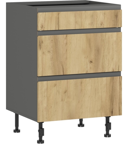 Долен шкаф LUSIL H 60/87 с три чекмеджета