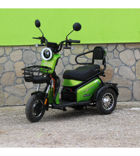 Двуместна електрическа триколка MaxMotors Pudding 1800W-48V-20Ah GREEN