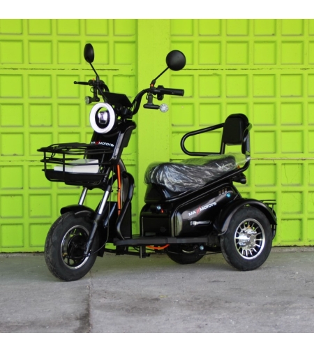 Двуместна електрическа триколка MaxMotors Pudding 1800W BLACK