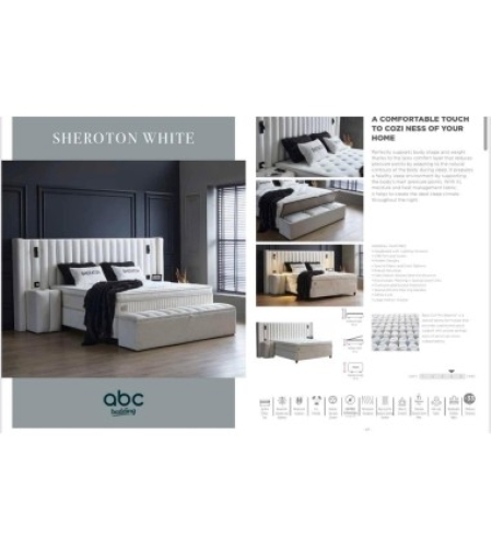 ЛЕГЛО С ПОВДИГАЩ МЕХАНИЗЪМ SHERATON WHITE 160/200