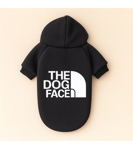 Стилна дрешка The dog face за кучета - черна