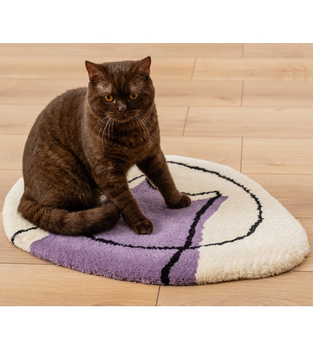 Ръчно изработено килимче за котки MODERN CAT-LILAC