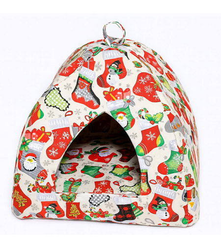 Коледна къща за котки