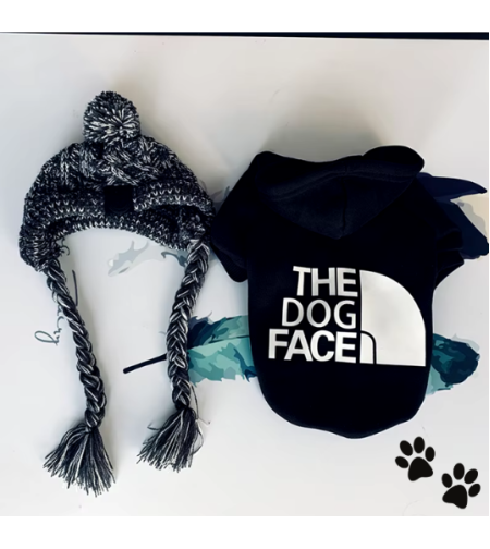 Дрешка The dog face - черна