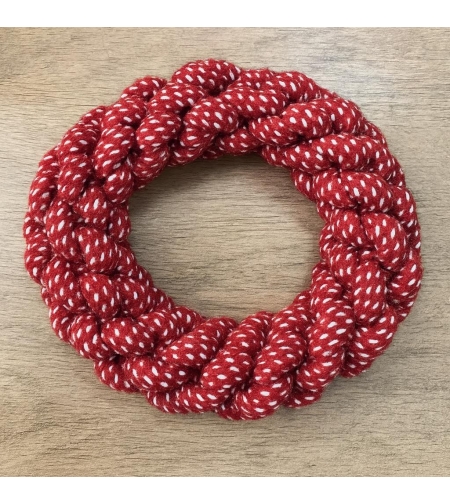 Плетена кръгла играчка за дъвчене за кучета