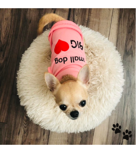 Дрешка Small dog big heart - розова