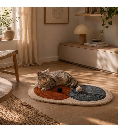 Ръчно изработено килимче за котки DOUBLE