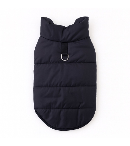 Стилно топло яке за кучета - черно