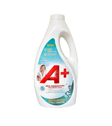 A+ Baby течен перилен препарат 2.8л., 56 пранета