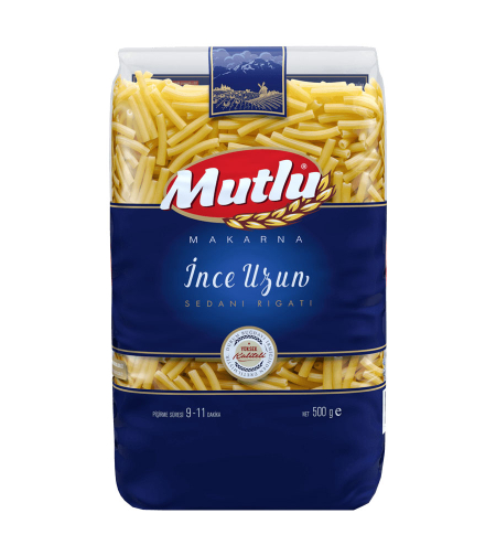 МАКАРОНИ МУТЛУ-СЕДАНИ РИГАТИ 0.500гр.