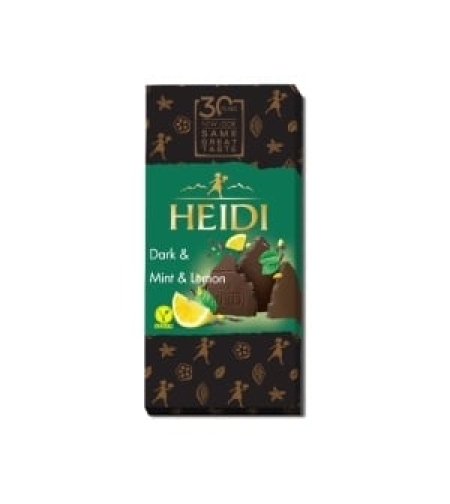 HEIDI тъмен шоколад с мента и лимон
