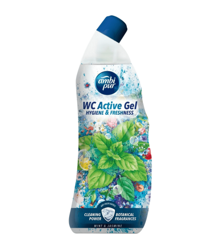 Почистващ гел Ambi Pur Mint & Jasmine за тоалетна, 750 мл