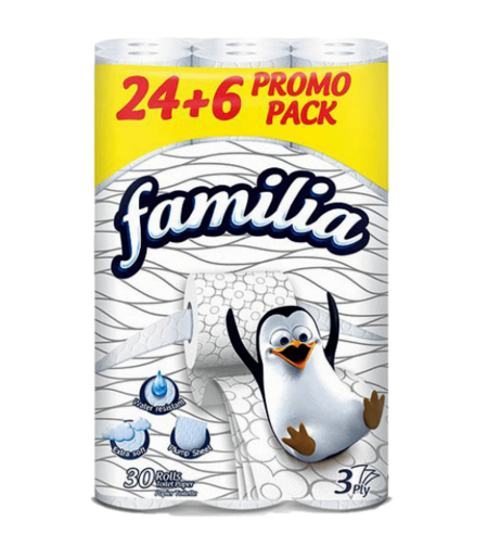 Тоалетна хартия Familia 30 броя,