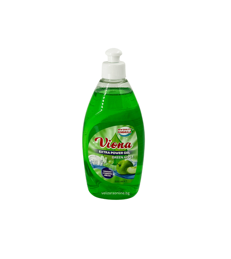 Препарат за съдове ВИОНА Extra Power Gel, Green Apple, 0.500мл.
