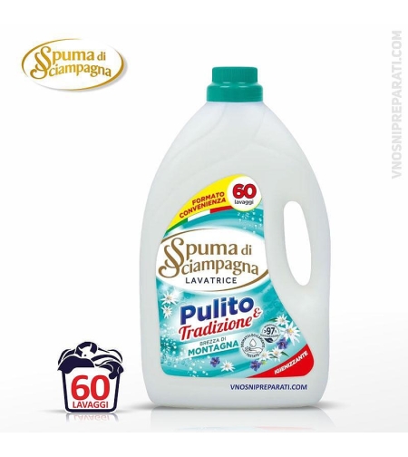 Spuma di Sciampagna Pulito e tradizione brezza di Montagna препарат за пране 60 пр