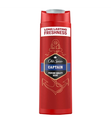 Душ гел 3 в 1 Old Spice Captain, тяло/коса/лице, 400 мл