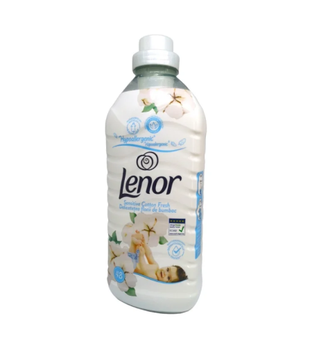 LENOR омекотител за пране, 1200мл, 48 пранета, Sensitive cotton fresh