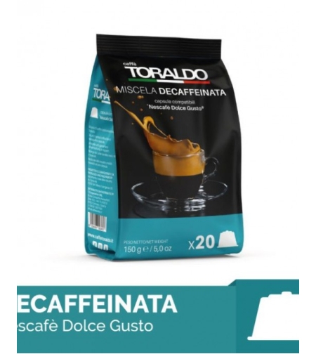 Toraldo Decaffeinato 20 бр. съвместими с Dolce Gusto