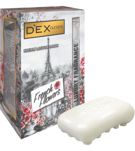 DEXCLUSIVE Тоал.КРЕМ Сапун 4х100гр. FRENCH FLOWERS