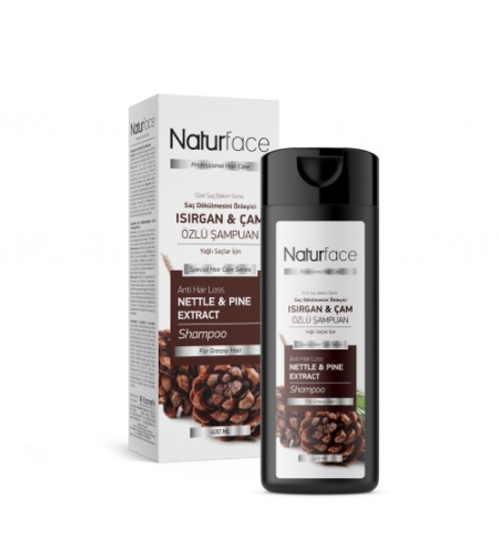 NATURFACE Шампоан с екстракт от коприва и бор - За мазна коса 400 мл