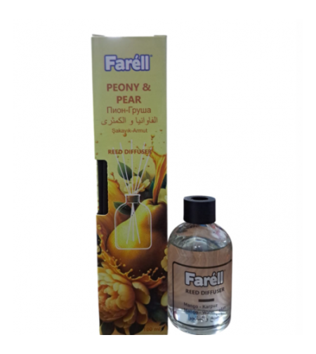 FARELL REED DIFFUSER 100мл. АРОМАТИЗАТОР ЗА СТАЯ -БОЖУР И КРУША