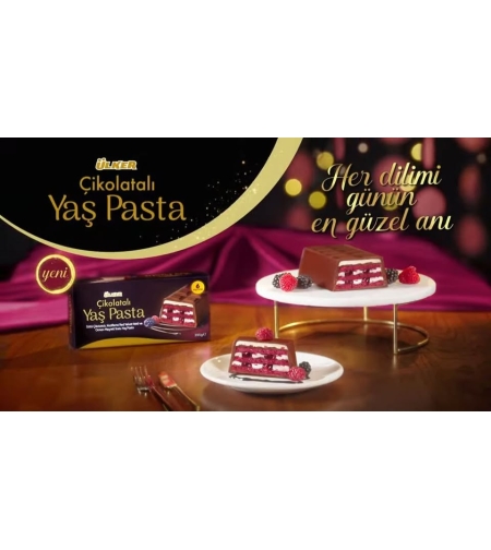 ÜLKER - Yaş Pasta-шоколадова тора-червено кадифе и сос от горски плодове - 395g.