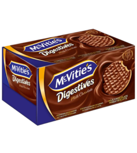 БИСКВИТИ MCVITIES DIGESTIVE МЛЕЧЕН ШОКОЛАД 200ГР