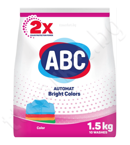 ABC Automat Bright Colors Прах за пране на цветни тъкани 1.500 кг/15 пр