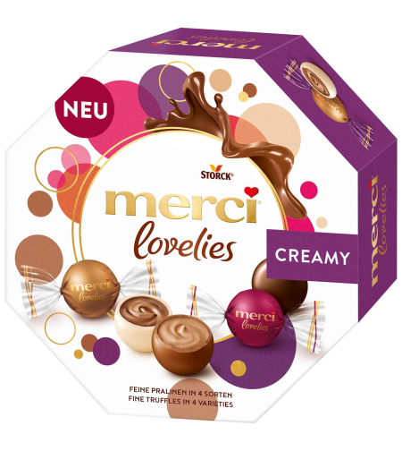 Merci Lovelies шоколадови бонбони Cream 185гр